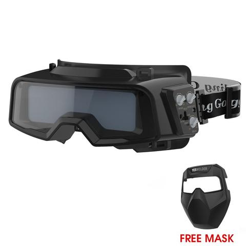 YESWELDER True Color Welding Goggles, Auto Darkening Welding Glasses for TIG MIG MMA Plasma Weld Mask LYG-R100A ► Photo 1/5