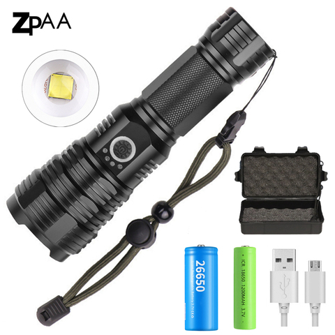 Super Brightl XHP70.2 LED Flashlight XHP50 Rechargeable USB Zoomable Torch XHP70 18650 26650 Hunting Lamp for Camping Hunting ► Photo 1/6