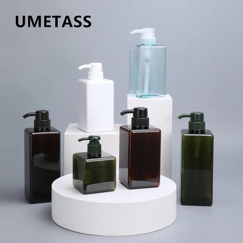 250ml,450ml,650ml Thicken Square Refillable bottle PETG Shower Gel Shampoo Soap Liquid Dispenser Container 1PCS ► Photo 1/1