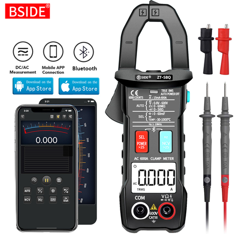 Digital Clamp meter BSIDE ZT-5BQ Wireless Technology Smart multimeter True RMS Voltmeter Ammeter Auto Rang Capacitor NCV Tester ► Photo 1/6