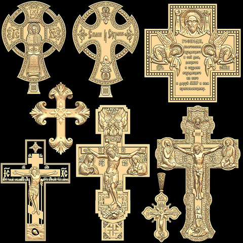 9pcs High quality STL Model Crucifixion of Jesus 3d model relief for cnc in STL file format Cross Jesus Religion ► Photo 1/5