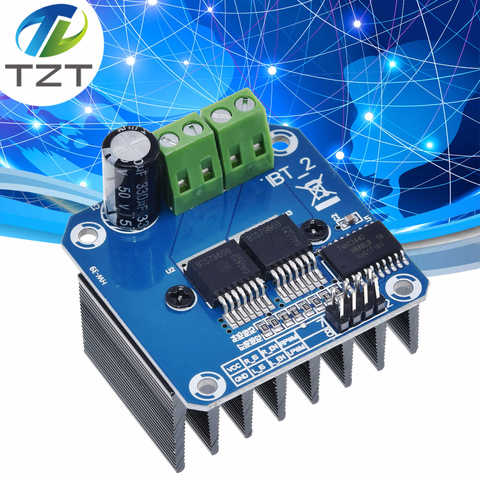 TZT    Double BTS7960 43A H-bridge High-power Motor Driver module / diy smart car Current diagnostic for Arduino ► Photo 1/6