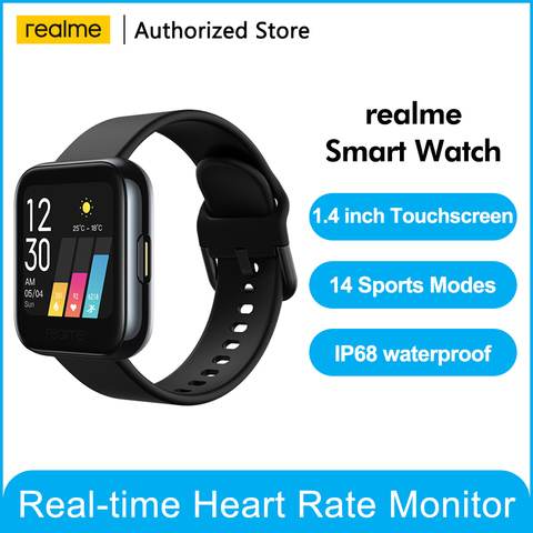 New realme Watch Smart Watch IP68 Sports 1.4 Touchscreen Heart Rate  Monitor Notifications Personalized Watch Faces