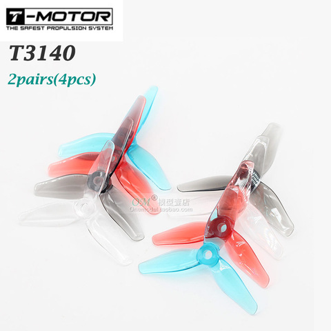 2pairs  (4pcs)  T-MOTOR T3140 FPV 3 inch propellers 2 pairs / bag three Blade Propellers CW CCW prop ► Photo 1/5