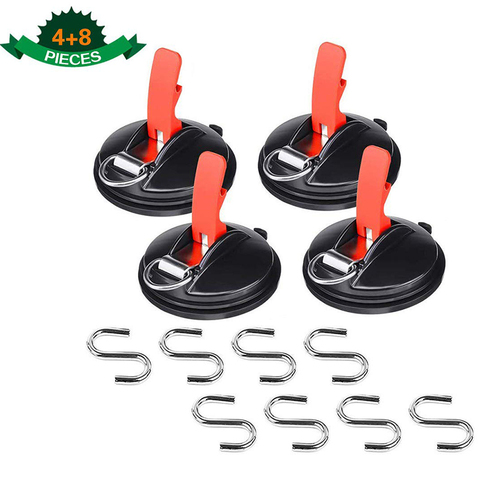 4PCS Suction Cup Anchor Heavy Duty Tie Down Car Mount Luggage Tarps Tents Car Tensioner Multi-function Suction Cup Anchor Tool ► Photo 1/6