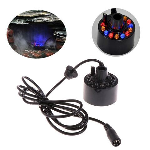 12 LED light Ultrasonic Mist Maker Fogger Water Fountain Pond Indoor Outdoor New l29k ► Photo 1/6