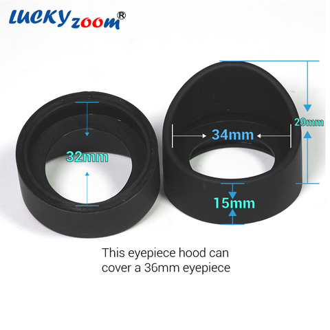 2 Pcs/Set 34mm Diameter Rubber Eyepiece Cover Guards for Biological Stereo Microscope Telescope Monocular Binoculars Shields ► Photo 1/6