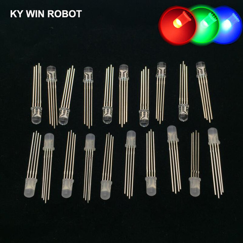 10pcs 5mm RGB LED Diode 4pins Common Anode/Cathode Tri-Color Emitting Diodes Diffused Red Green Blue DIY Kit ► Photo 1/6