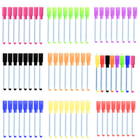 8pcs water-colour brush Whiteboard Marker Pens White Board Dry