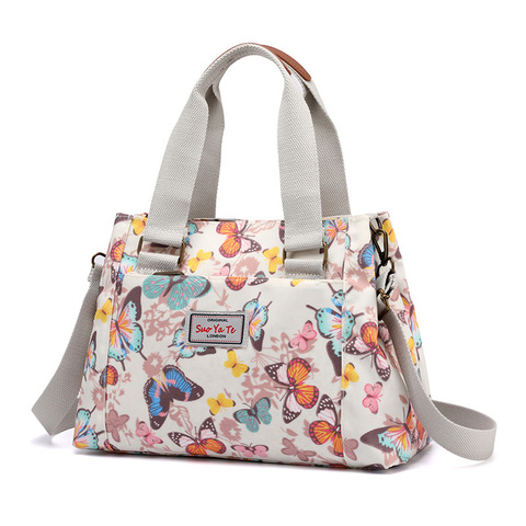 Fashion Butterfly Women Shoulder Bags Large Capacity Multifunction Travel Handbags Waterproof Nylon Messenger Bags for Women ► Photo 1/6