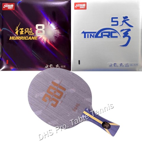 Pro Combo Racket DHS Hurricane 301Table Tennis Blade with DHS Hurricane8  and  TinArc5 Rubber With Sponge ► Photo 1/1