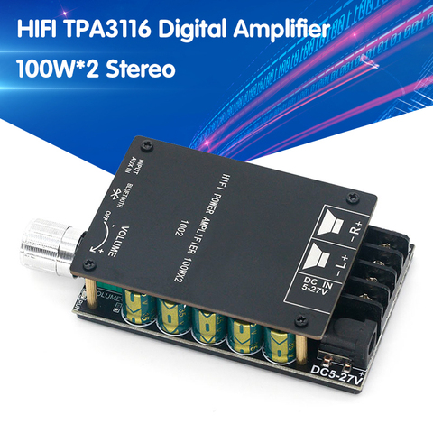 ZK-1002 HIFI 100WX2 TPA3116 Bluetooth 5.0 High Power Digital Amplifier Stereo Board AMP Amplificador Home Theater ► Photo 1/6