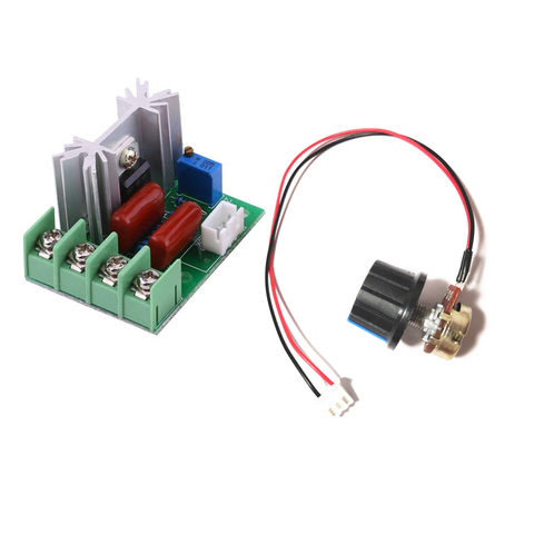 AC 220V 2000W High Power SCR Voltage Regulator Dimming Dimmers Motor Speed Controller Governor Module W/ Potentiometer ► Photo 1/3