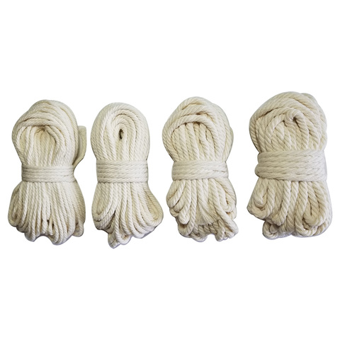 Thicker 100% Natural cotton rope 3mm-6mm twine  macrame cords  tag hang handmade accessory  DIY ► Photo 1/4