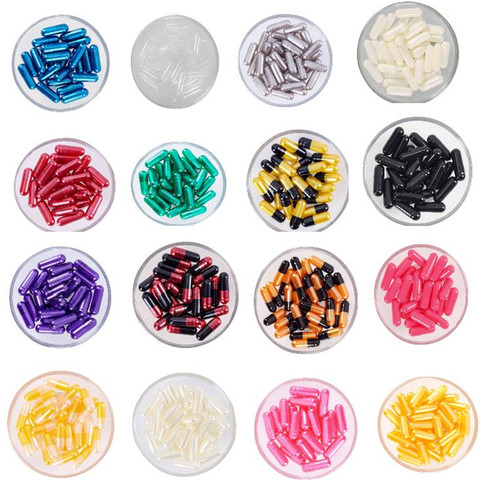 1000PCS Standard Size 00# Colorful Empty Capsules Empty Gelatin Clear Capsules Hollow Hard Gelatin Transparent Joined Capsules ► Photo 1/6