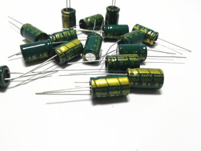 1000UF 25V High Frequency LCD motherboard capacitor Low ESR SANYO Aluminum Electrolytic Capacitor 25V1000uf 10X16mm Capacitors ► Photo 1/4