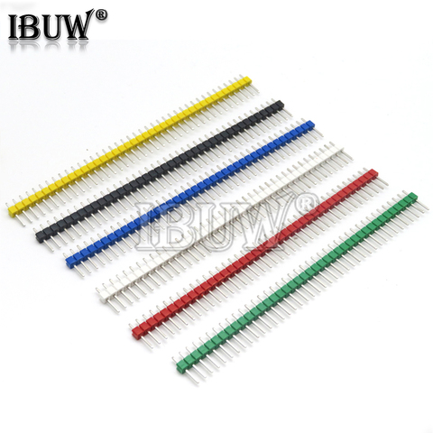 10PCS 2.54MM 40Pin 1x40P Male Pin Header Strip Single Row Male Breakable Pin Header Connector Strip for Arduino ► Photo 1/6