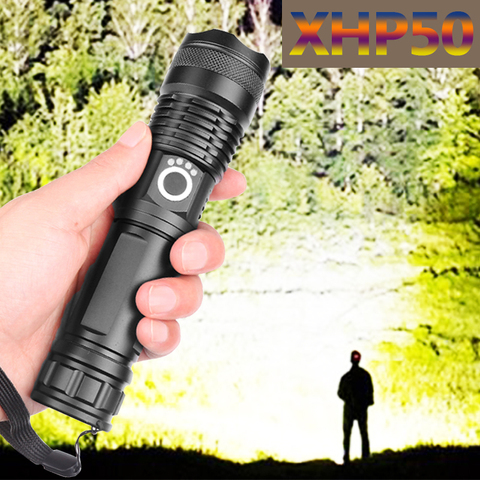 Drop Shipping xhp50.2 most powerful flashlight 5 Modes usb Zoom led torch xhp50 18650 or 26650 battery Best Camping, Outdoor ► Photo 1/6