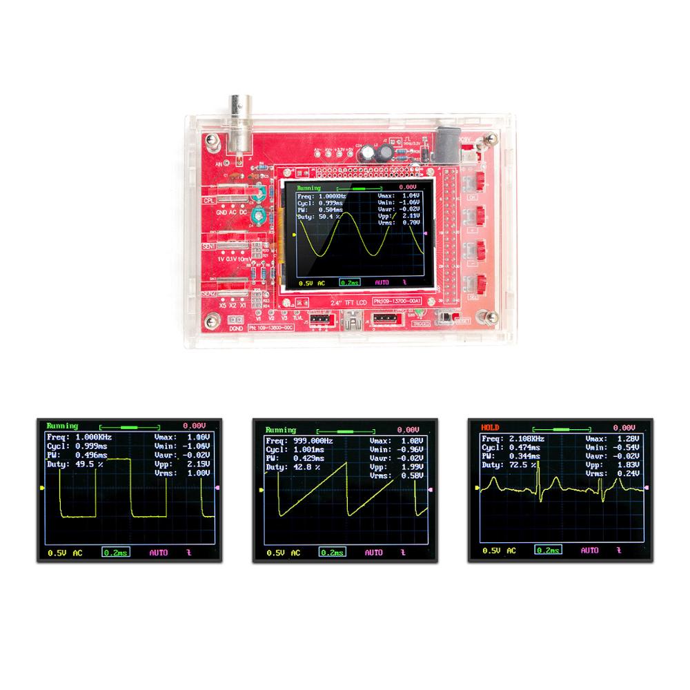 DSO138 2.4" TFT LCD Digital Oscilloscope Kit Acrylic Case DIY Part Cover SMD Set 