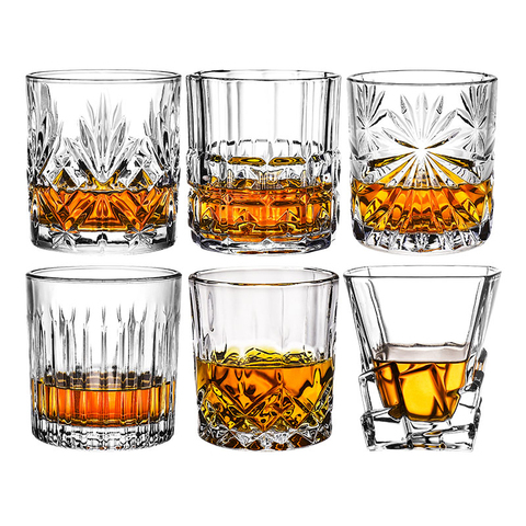 Nordic whisky crystal glass Glass Cocktail Cup Classic brandy cup Bar beer cup Transparent cup  champagne glasses  wine glass ► Photo 1/6