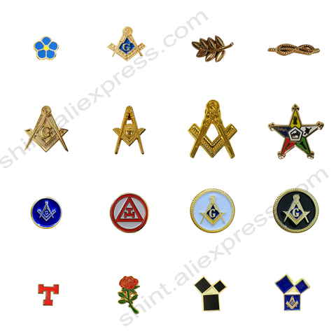Masonic smaller Lapel Pins Badge Mason Freemason FORGET ME NOT Sun past master  Commemorative Freemasonry  accessories ► Photo 1/6
