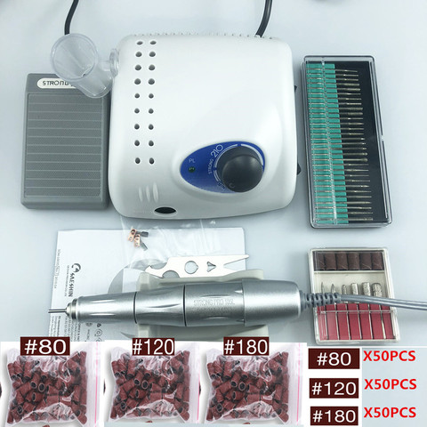 2022 New Arrival 65W 40000rpm STRONG 210 105L Handpiece 2.35mm Nail Drills Manicure Machine Pedicure Electric File Bits ► Photo 1/6