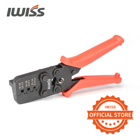 IWISS IWS-1424BN AWG24-14 Crimping Delphi Weather Pack Metri-Pack Connectors Crimp Terminals and Seal In ONE Cycle with Locator ► Photo 1/6
