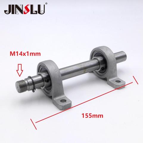 2 Bearing and M14x1mm M14 Spindle Shaft 156 mm x 14.94 mm for Mini Lathe Chuck Cartridge K01-65 K02-65 K02-50 K01-63B DIY Lathe ► Photo 1/6