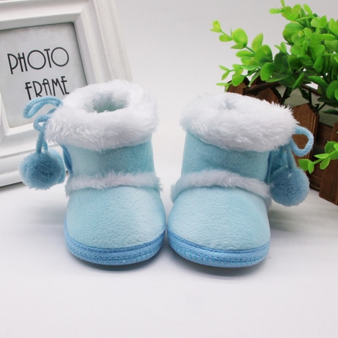 Newborn Girls Boys Shoes Baby Boots Winter First Walkers Tassel Fur Snow Super Warm Prewalkers Soft Sole No-slip Booties ► Photo 1/6