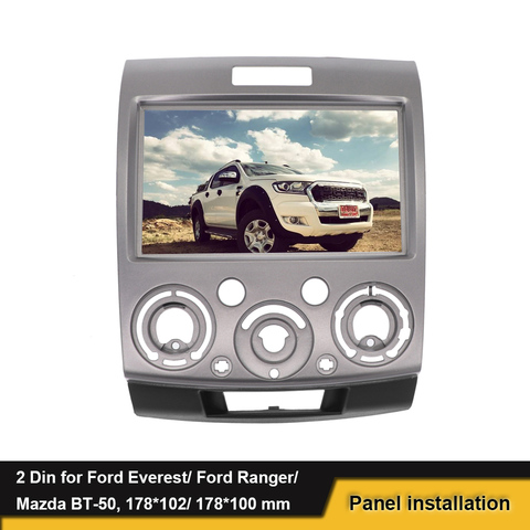 2 Din Car Radio Fascia For Ford Everest Ranger Mazda BT-50 BT50 2006 - 2010 Stereo Frame Panel Dash Installation Bezel Trim Kit ► Photo 1/6