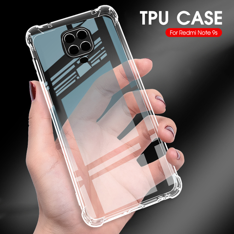 Silicone TPU Case For Xiaomi Redmi Note 9 Pro Shockproof Cover For Redmi Note 8 8T 8 Pro 9S 9 Pro Max 8A Transparent Phone Capa ► Photo 1/6