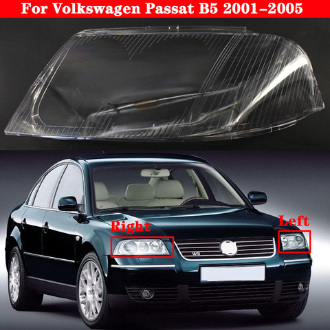 Car Front Headlight Cover For Volkswagen Passat B5 2001-2005 3B7941018F 3B7941017F  Lampshade Head Lamp light Shell glass Lens ► Photo 1/6