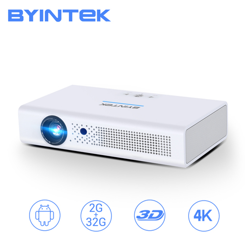BYINTEK R19 2K 3D 300inch Smart Android WIFI Video LED Portable Mini DLP ProyectorBeamer Full HD 1080P Projetor for 4K Cinema ► Photo 1/6