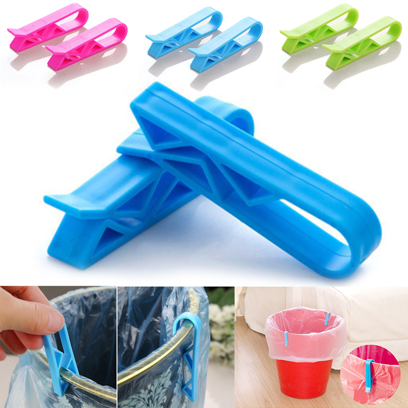 6Pcs Trash Can Clamp Garbage Bag Clip Fixed Waste Bin Bag Holder Rubbish Clips 