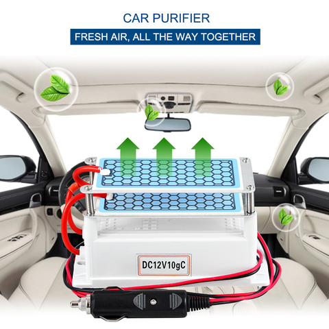 10g 12v Car Air Purifier Freshener Ozone Generator Humidifier Air Purifier Cleaner Car Purifier Ceramic Plate Air Sterilizer ► Photo 1/5