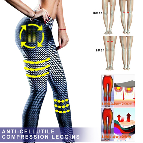 Women Anti-Cellulite Compression Slim Leggings Gym Running Yoga Sport Pants SUB Sale ► Photo 1/5