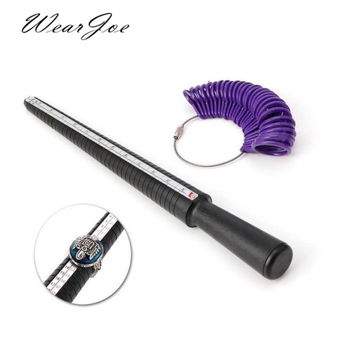 Wholesale Plastic Ring Size Finder Mandrel Stick Finger Gauge Kit for DIY Jewelry Making Ring Sizer Measuring Jewellery Tool Set ► Photo 1/6