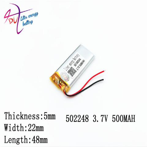 502248 502050 3.7V polymer lithium battery  MP3 MP4 MP5 GPS 500MAH Liter energy battery Bluetooth small toys ► Photo 1/1