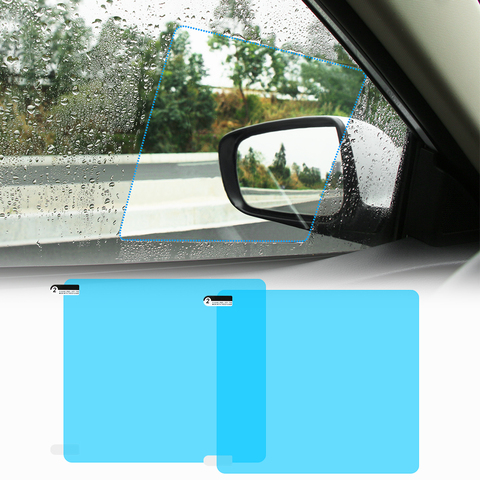 2PCS Waterproof Car Rearview Mirror Rainproof Anti-Fog Rain-Proof Film Sticker