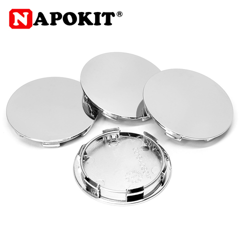 4pcs 65mm Silver Plastic Flat Surface Car Wheel Hub Cap Car Hubcap Wheel Center Cap Car Styling for Auto Rim Badge Logo Emblem ► Photo 1/6