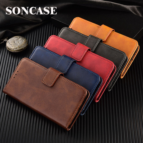 On Honor 8S Cover Leather Wallet Case For Huawei Honor 4C 6C 7A 7C 8A 9X 20 Pro 6A 7S 7X 8X 8S 10i 20i Coque Plain Vintage Case ► Photo 1/6