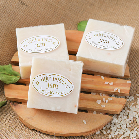 Thailand JAM Rice Soap 65g Original Thailand Handmade Rice Milk Soap Natural soap face whitening soap Face oil control anti-acne ► Photo 1/6