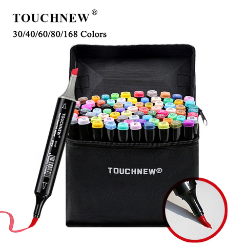 24/30/36/40/48/60/80 Colors Marker Bursh Pen Highlighter Double