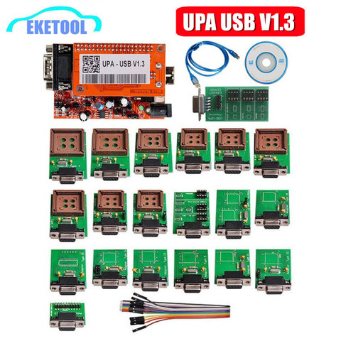 UPA USB V1.3 ECU Programmer EEPROM Adapter Full Set  ECU Chip Tunning 1.3 UUSP UPA Main Unit Full Package With NEC Function ► Photo 1/6