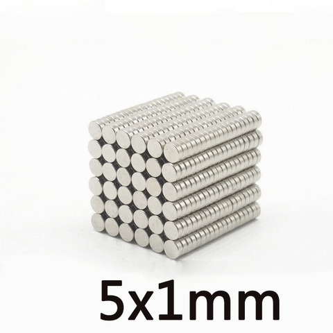 100/200/300PCS   Thin Neodymium Strong Magnet 5x1mm Permanent Small Round Magnet 5x1mm Powerful Magnets Disc 5*1mm ► Photo 1/3