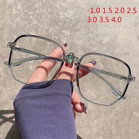 Finished Myopia Glasses Women Men Vintage Oversized Eyeglasses Student Short Sight Eyewear -1.0 1.5 2.0 2.5 3.0 3.5 4.0 5.0 6.0 ► Photo 1/6