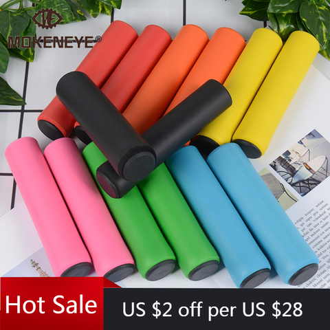1Pair Silicone Cycling Bicycle Grips Outdoor MTB Mountain Bike Handlebar Grips Cover Anti-slip Strong Support Grips Bike Part ► Photo 1/6