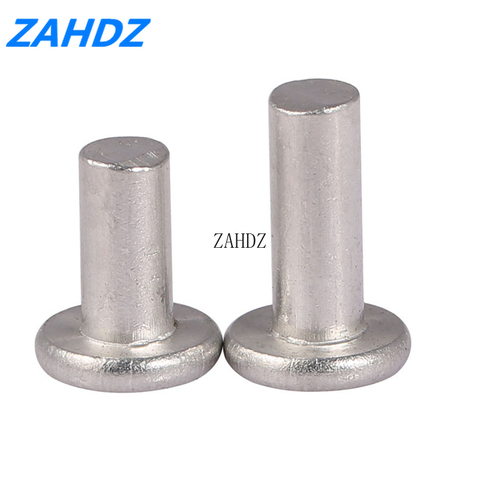 50/100Pcs  M3 M4 M5 M6  GB109 Aluminium Solid Rivets AL Aluminum Knock Flat Head Solid Rivet ► Photo 1/4