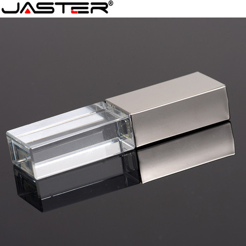 JASTER New Elegant Rose Gold Hot Pink Crystal usb 2.0 memory flash stick pen drive custom logo 4GB 8GB 16GB 32GB 64GB 128GB ► Photo 1/6