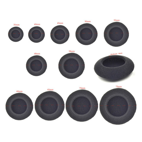 Replacement Soft Memory Foam Ear Pads Cushion For 35MM 40MM 45MM 48MM 50MM 55MM 58MM 60MM 65MM  70MM 75MM Headphones 23 AugT9 ► Photo 1/5